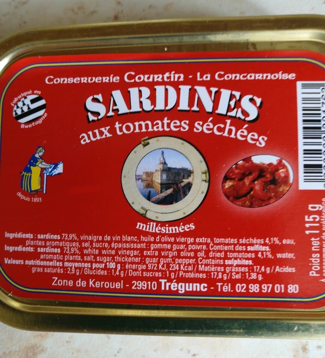 Conserverie Courtin Sardines aux tomates séchées packshot