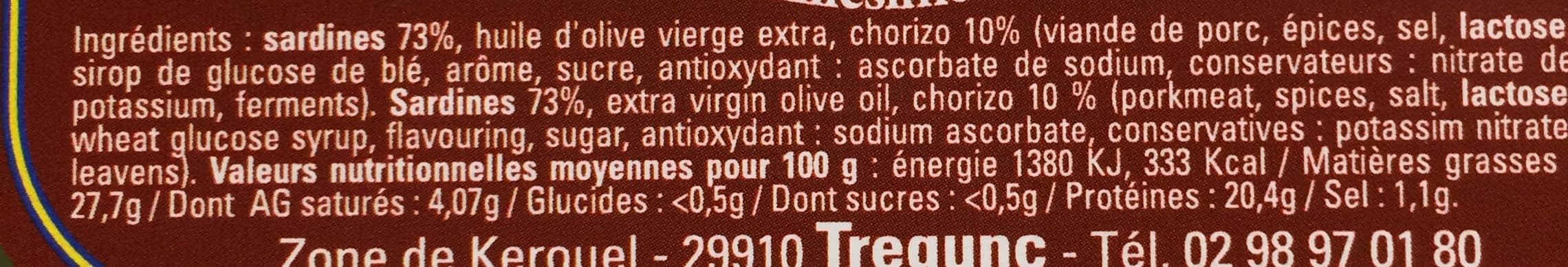 Conserverie Courtin Sardines au Chorizo packshot