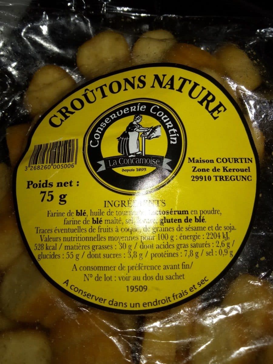 Conserverie Courtin Croûtons natures packshot