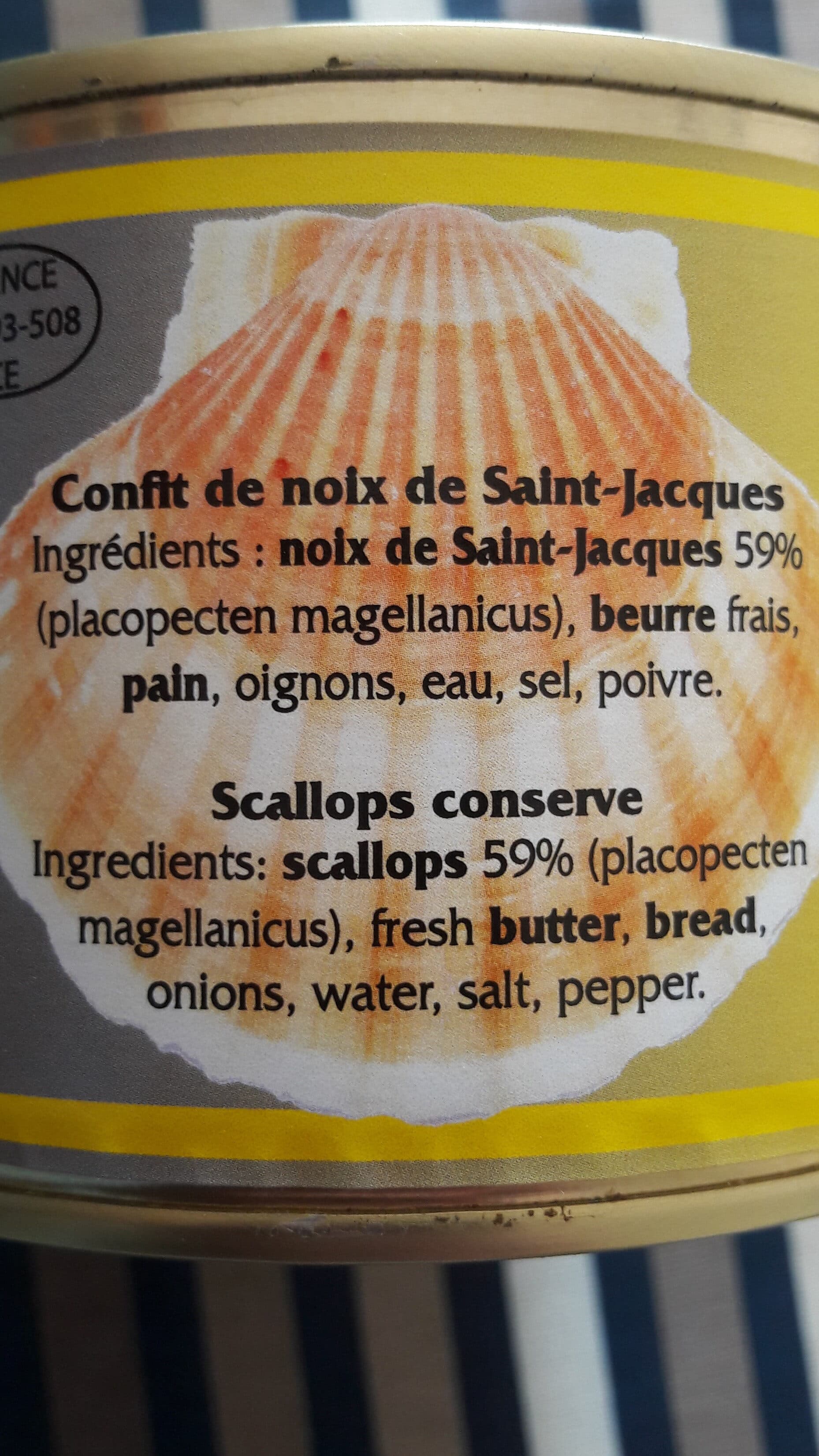 Conserverie Courtin Confit de noix de Saint-Jacques packshot