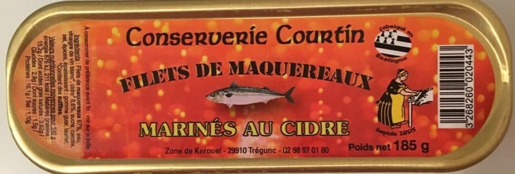 Conserverie Courtin Filets de maquereaux marinés au cidre packshot
