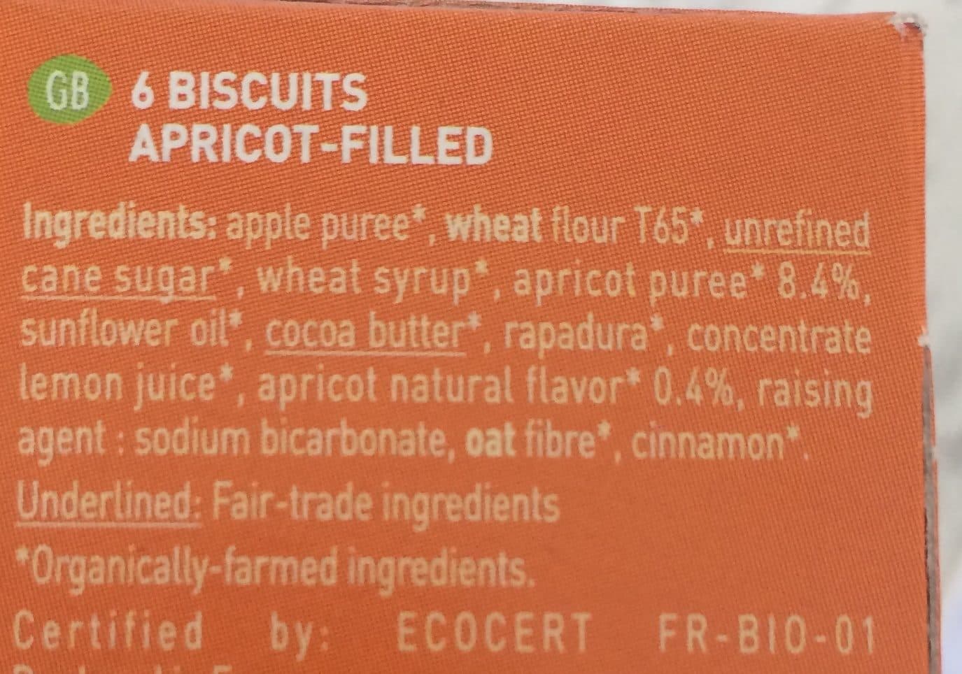 Le moulin du pivert Biscuits Twibio Fourrés à L'abricot Bio & Vegan packshot