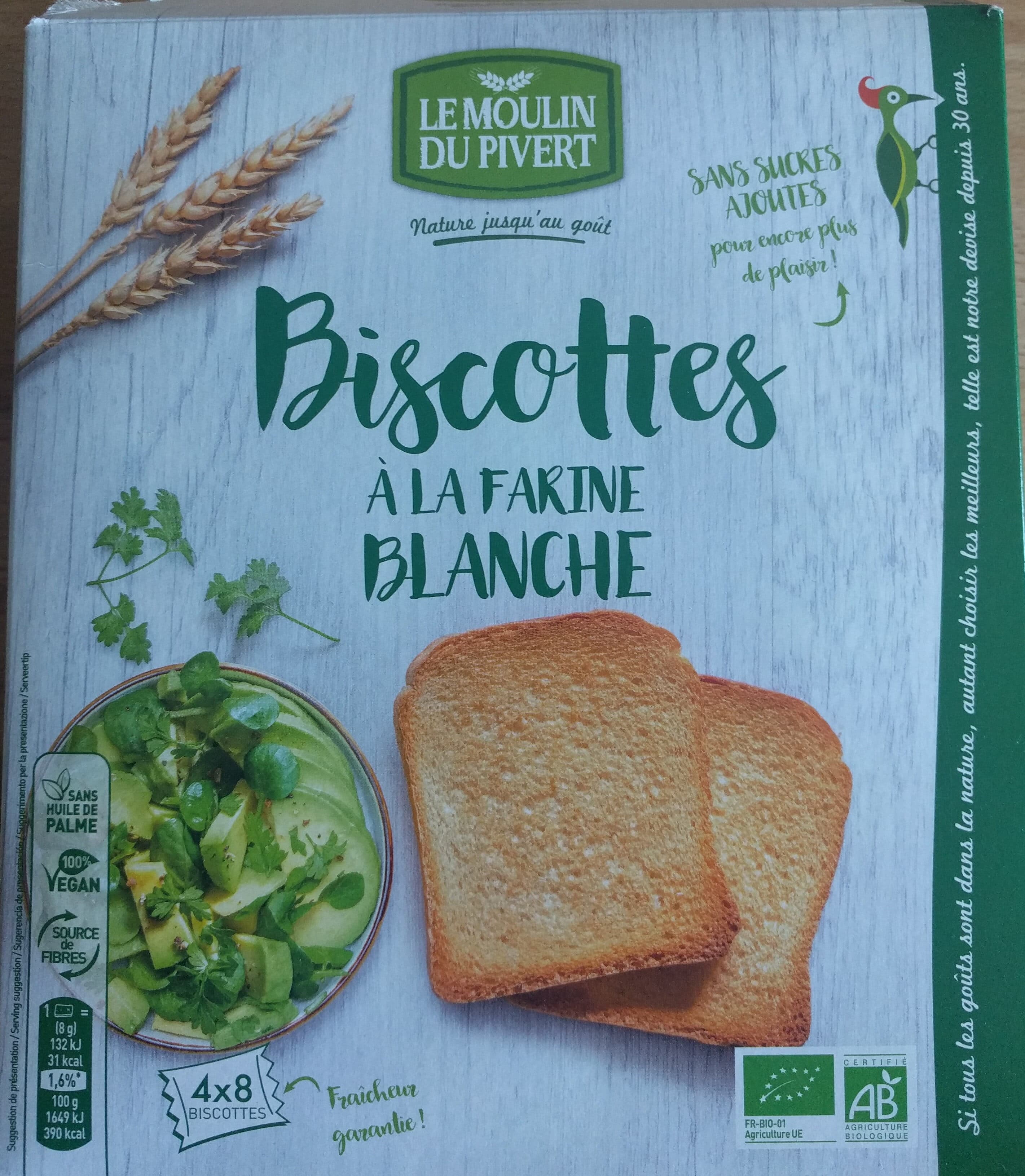 Le Moulin Du Pivert Biscottes à la farine blanche packshot