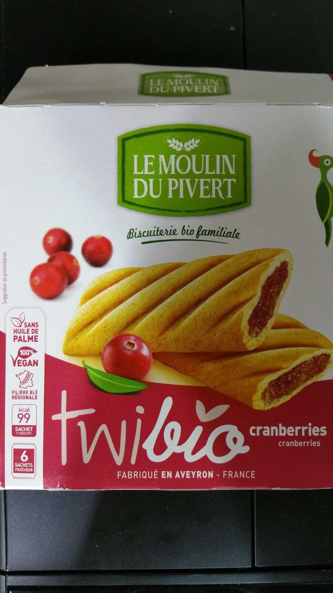Le moulin du pivert Twibio cranberries packshot