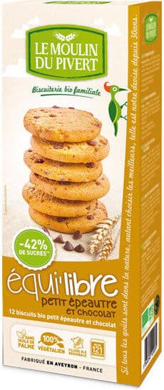 Le moulin du pivert Biscuits équi'libre petit épeautre et chocolat packshot