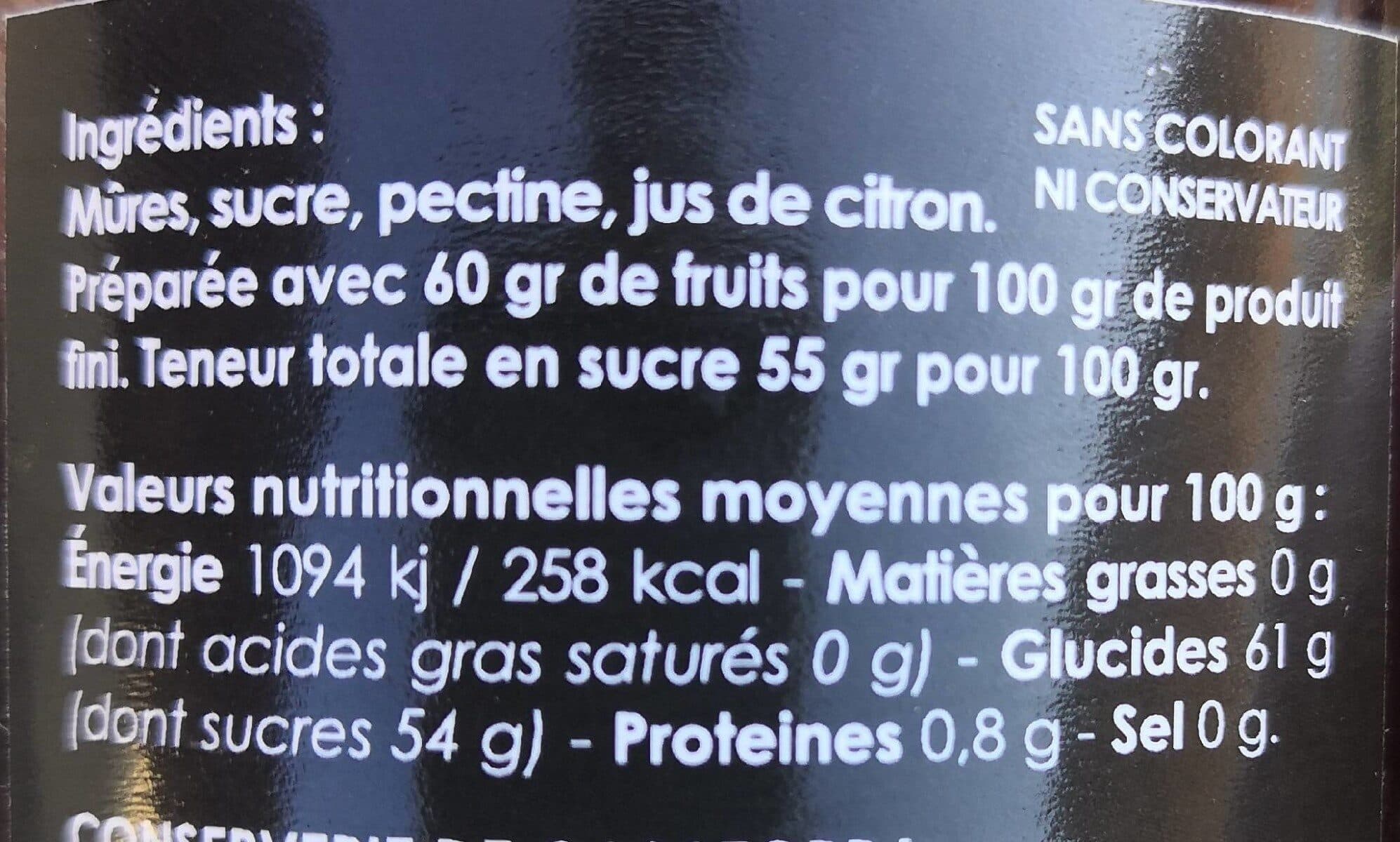 Amenità Confiture Confiture de Mûres packshot