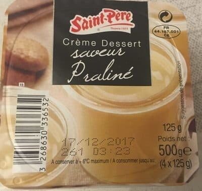 Saint-Père Crème Dessert saveur Praliné packshot