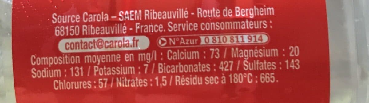 Carola Eau de source fortement gazeuse packshot