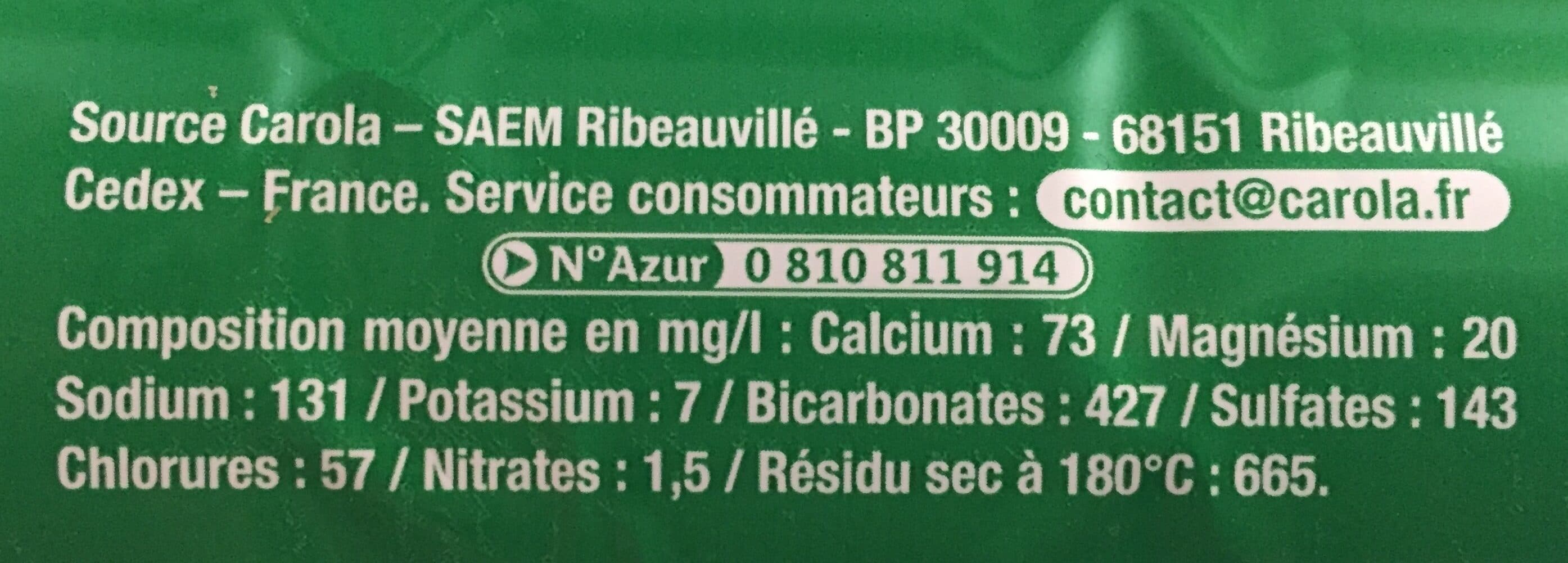 Carola Eau de source finement Pétillante packshot