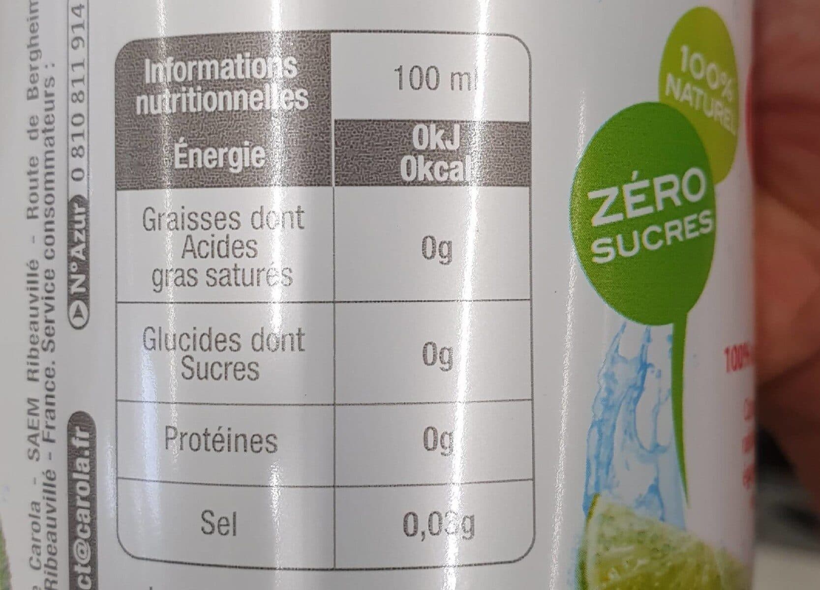 Carola Carola eau petillante aromatisee citron/citron vert packshot
