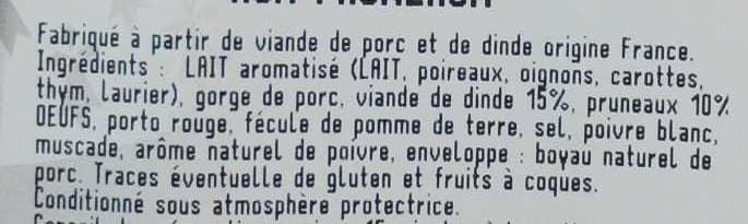 Tallec Boudin blanc à l'ancienne aux pruneaux packshot