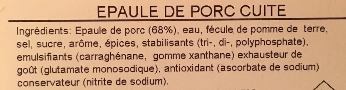 Le Chef Epaule de Porc Cuite 6tranches packshot