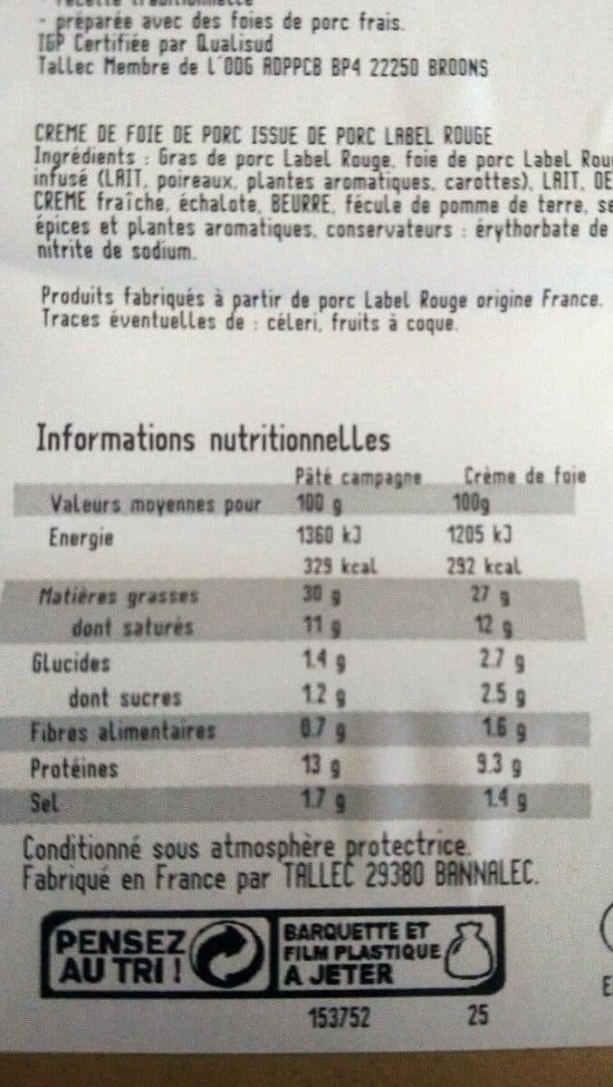 Tallec Terrine de campagne packshot