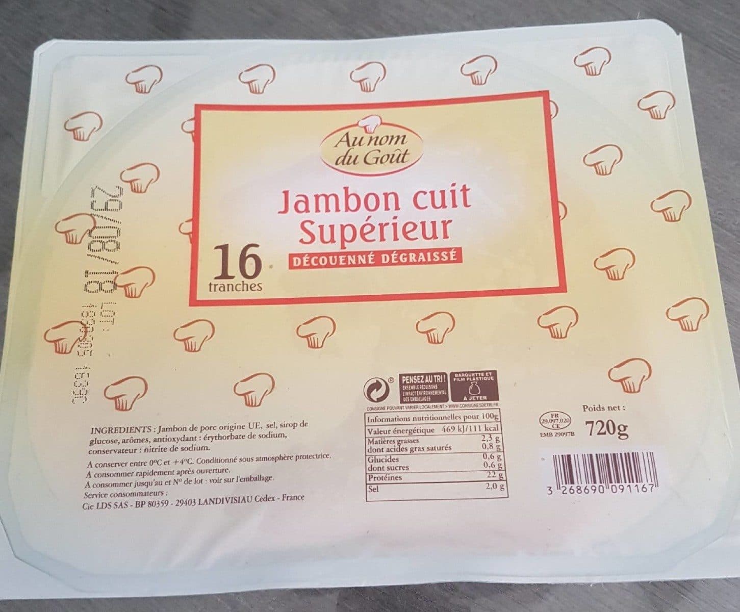 null Jambon Cuit Supérieur packshot