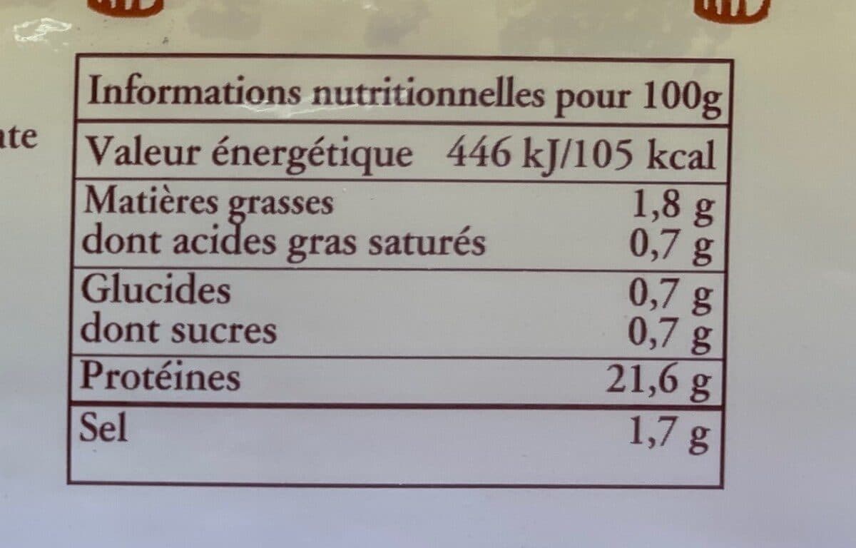 Open Food Facts Jambon Cuit DD Supérieur Sous Athmosphère packshot