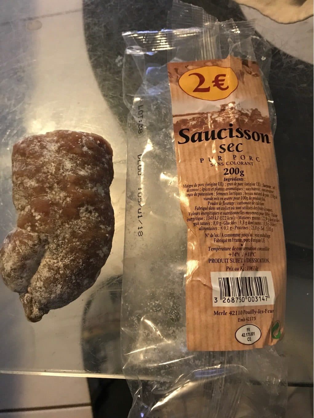 Saucisson Sec Saucisson sec pur porc packshot