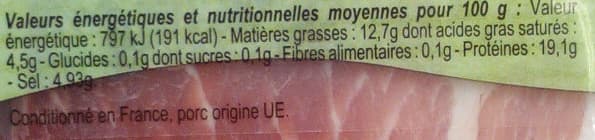 Les Extra Fines du Forez Jambon cru packshot
