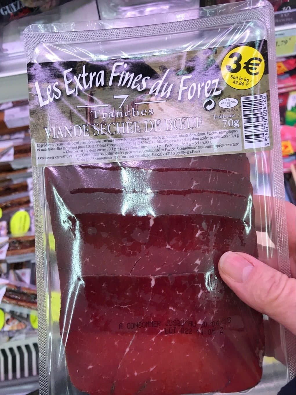 Les extra fines du Forez Tranches viande séchée de bœuf packshot