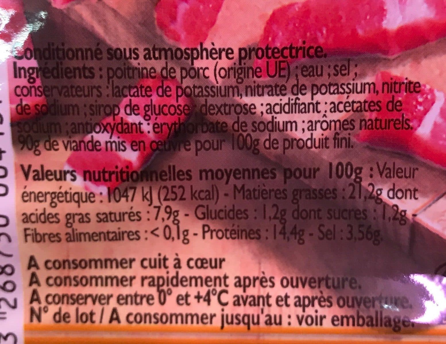 Eclerc Lardons fumés au bois packshot