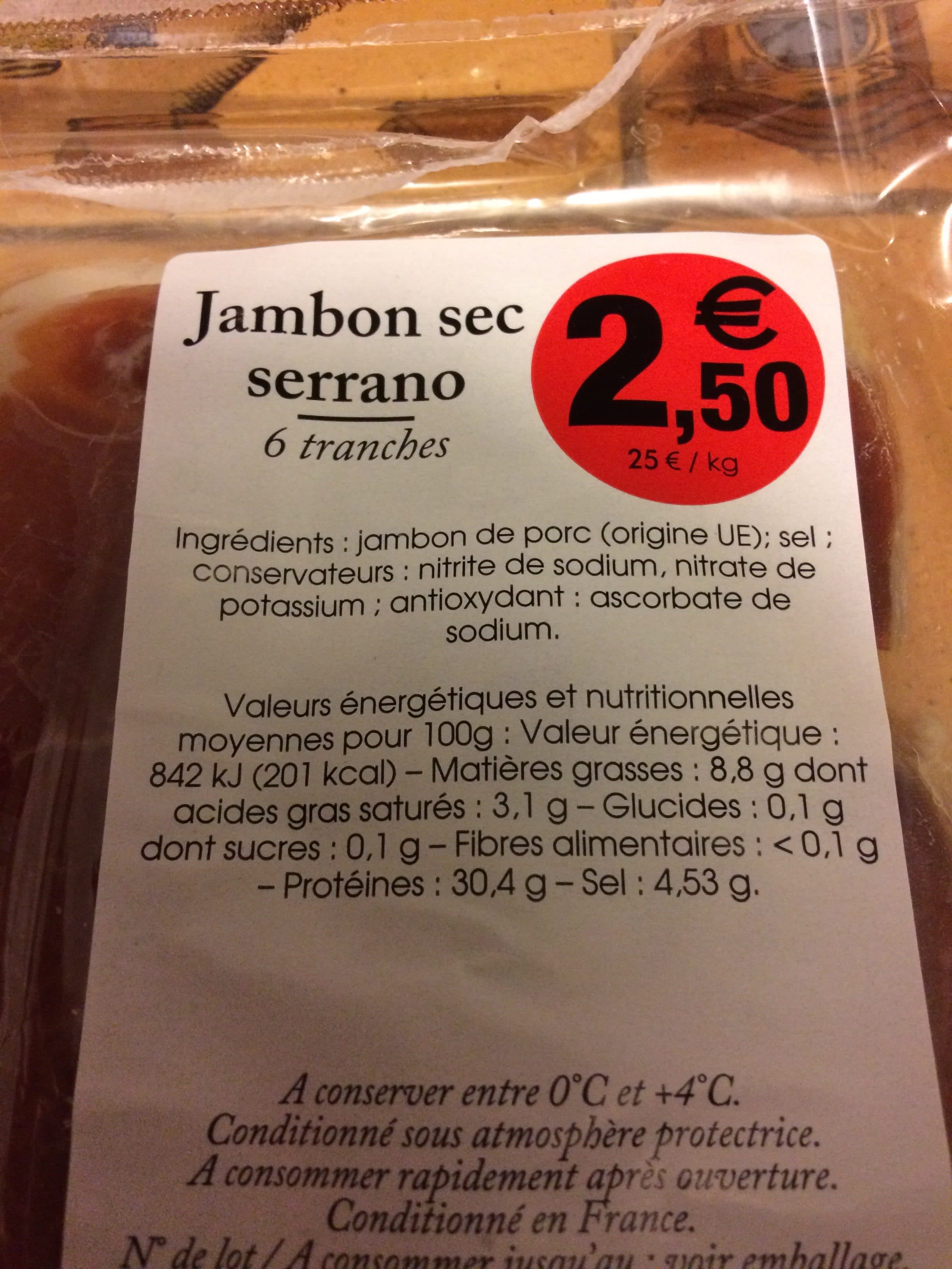 Serrano Jambon sec packshot