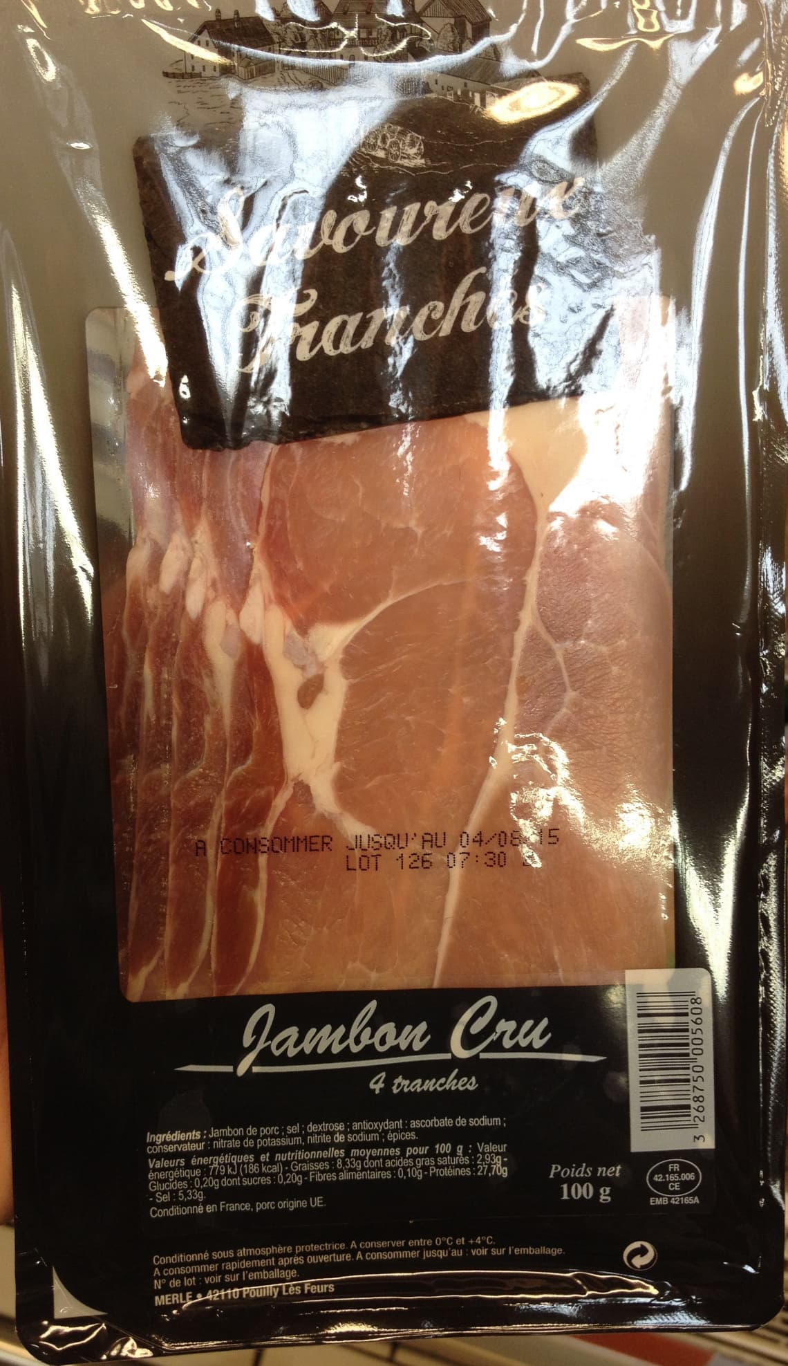 Savoureux Tranchés Jambon cru packshot