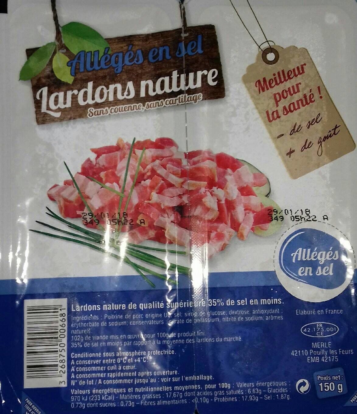 Merle Lardons nature packshot