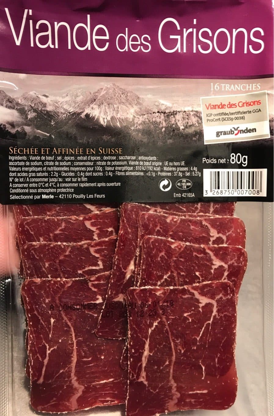 Graubnden Viande des grisons packshot