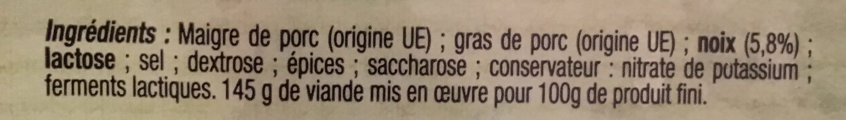 Les Extra Fines Du Forez Saucisson sec aux noix packshot