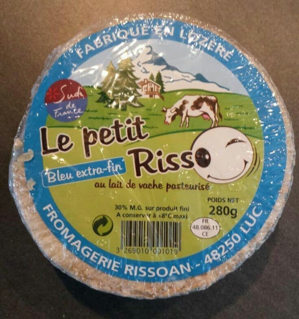 Le Petit Risso Fromage bleu au lait thermise Le Petit Risso, 30%MG packshot