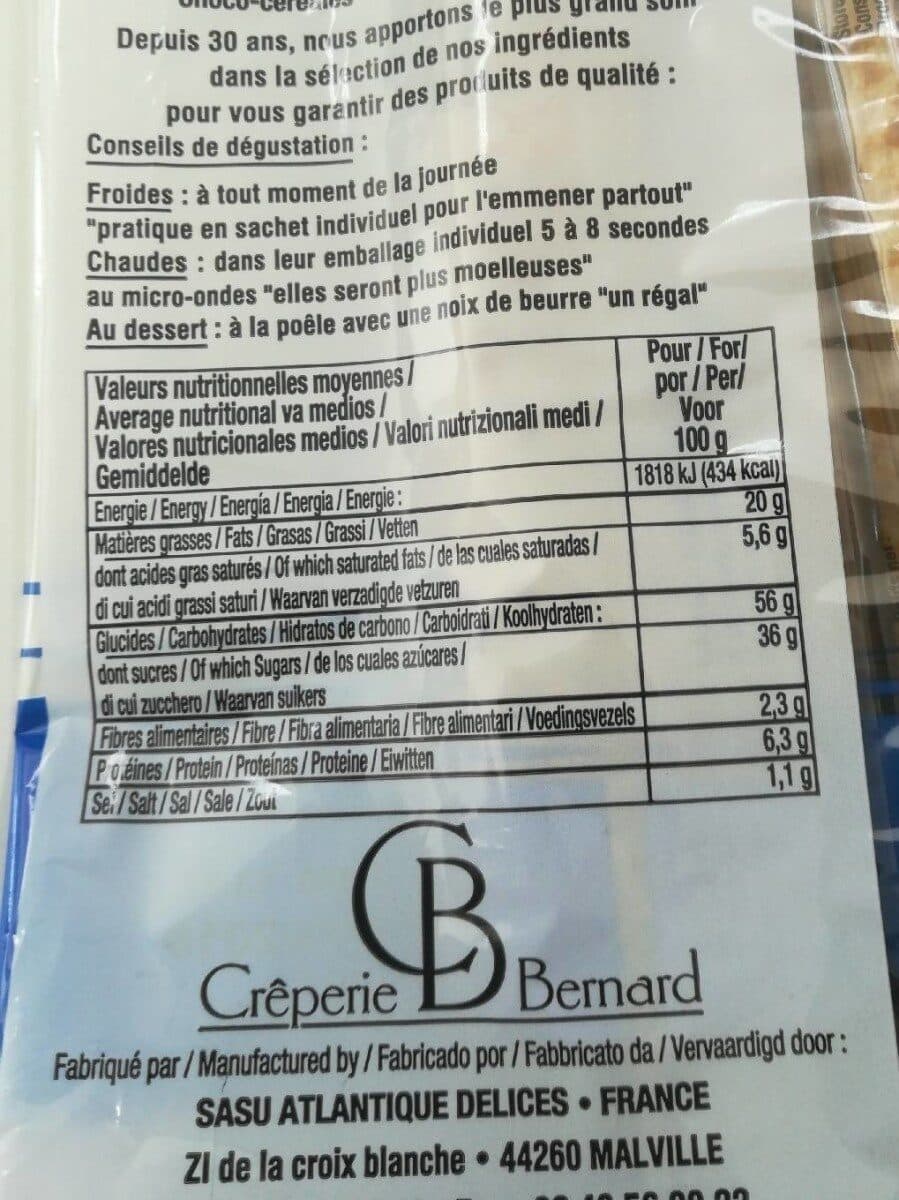 ATLANTIQUE DÉLICES 8 crêpes avec un fourrage (40%) au chocolat packshot