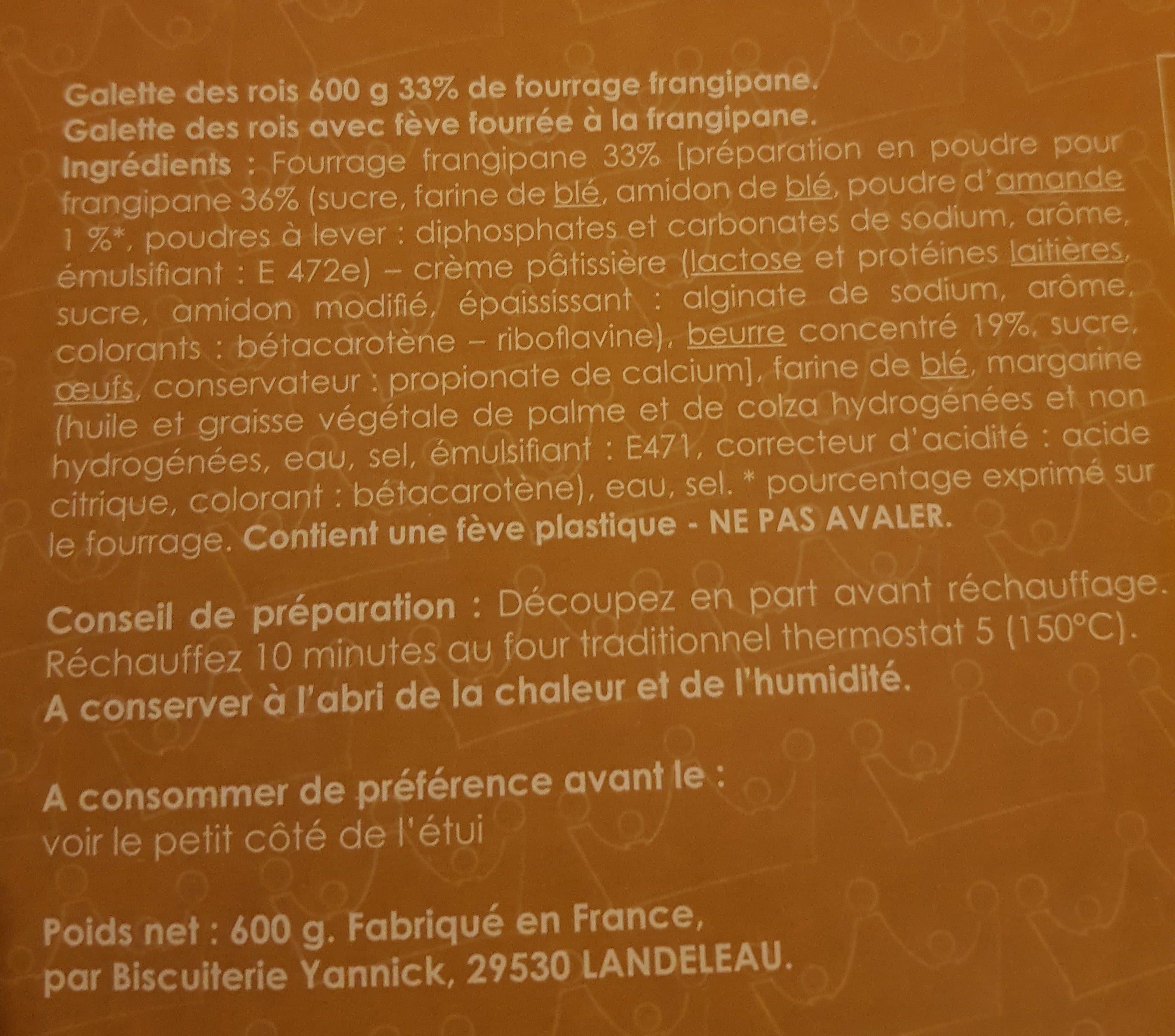 Biscuiterie Yannick Galette des rois packshot