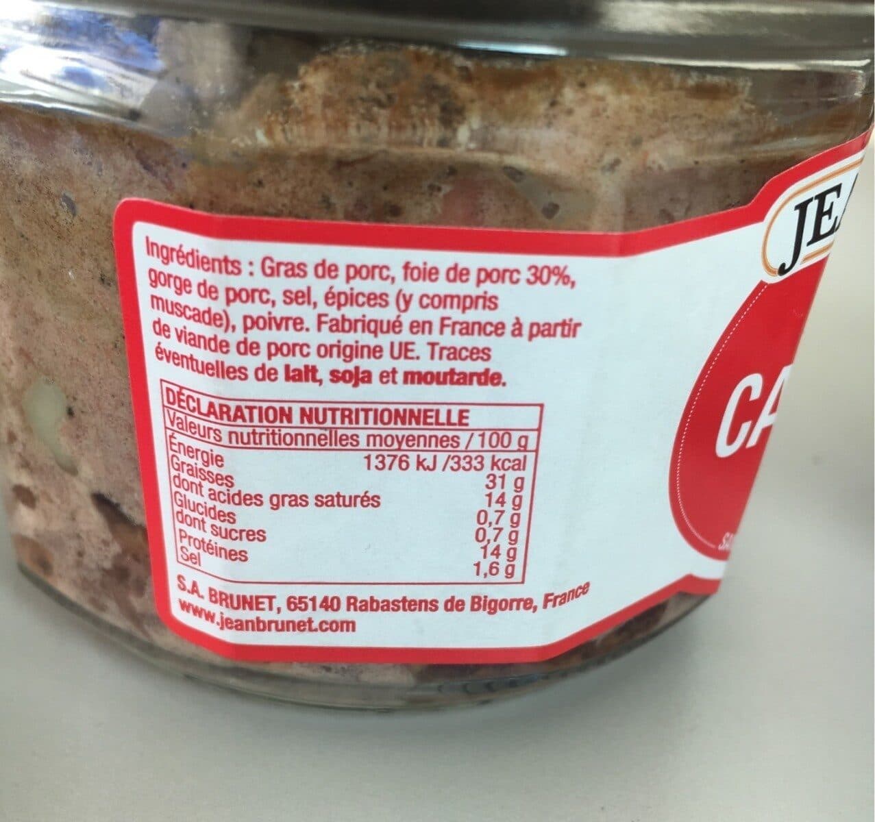 Jean brunet Terrine Campagne packshot