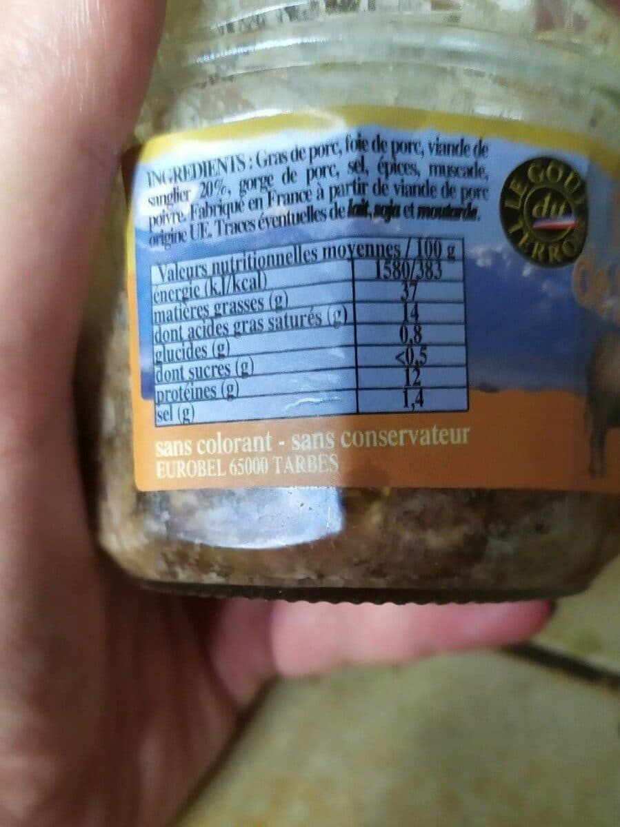 Open Food Facts Terrine de sanglier packshot