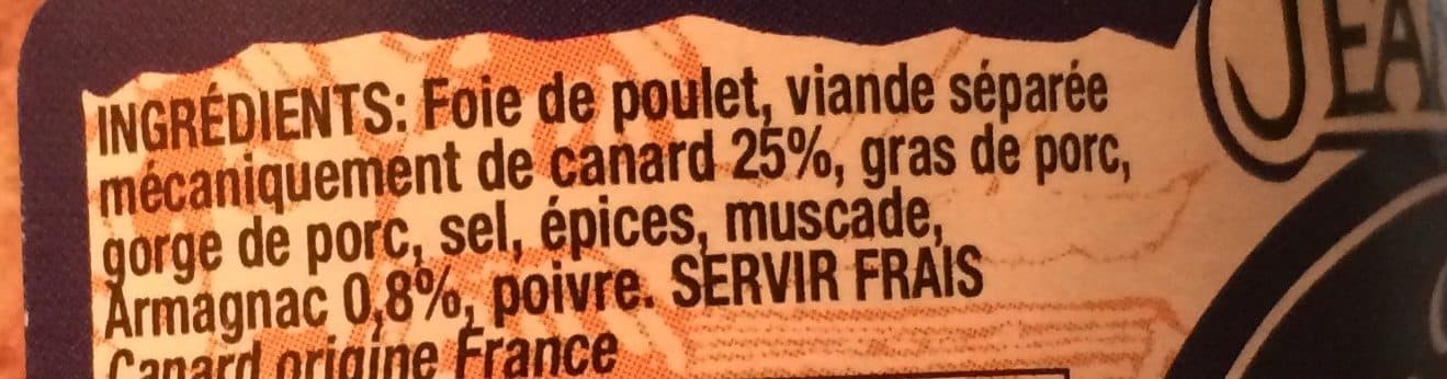 Jean Brunet Paté de Canard à L'Armagnac packshot