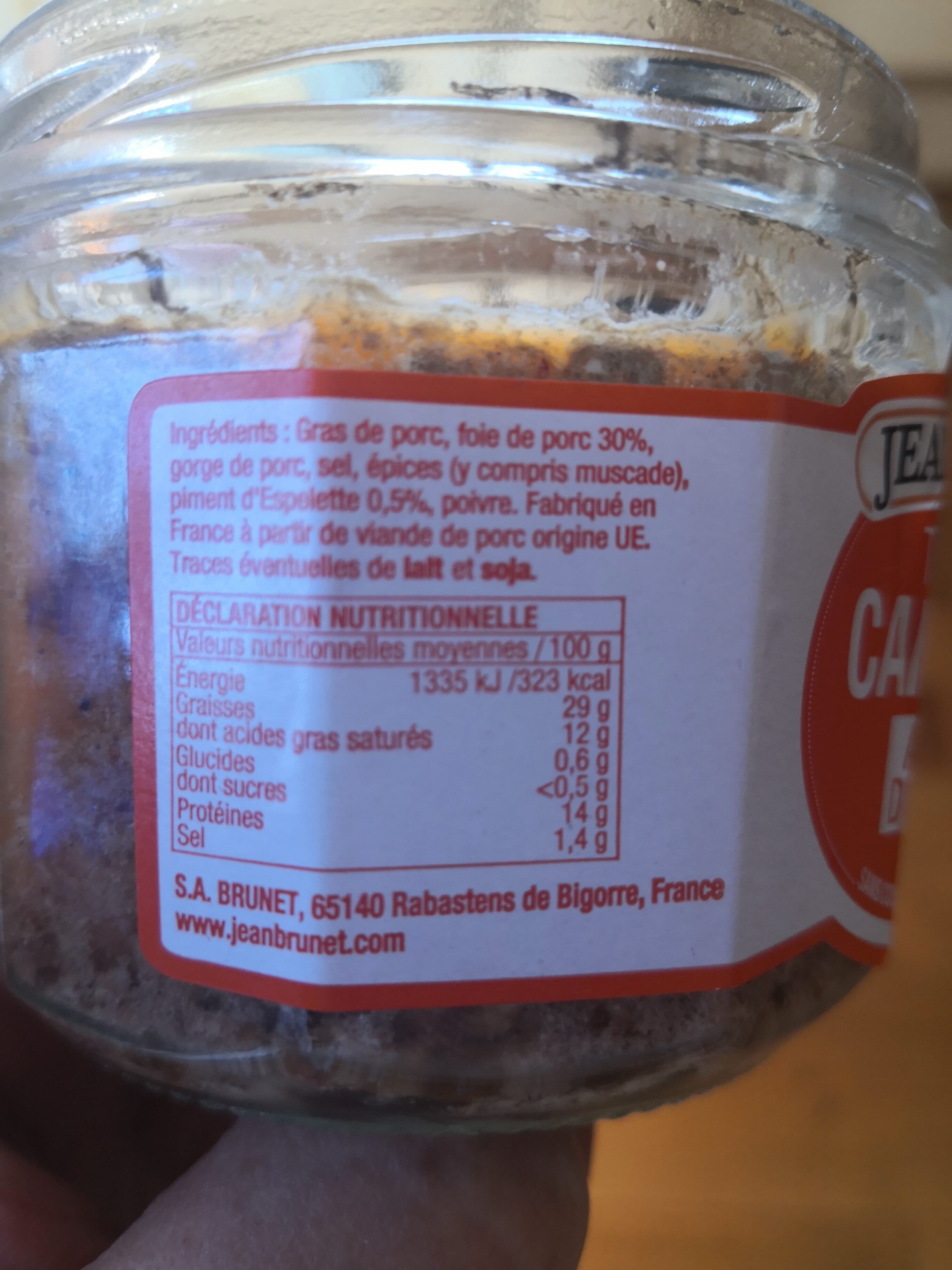 Jean Brunet Terrine de Campagne au Piment d'Espelette packshot