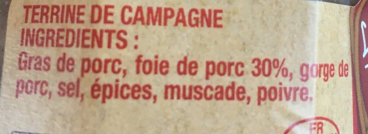 Open Food Facts Terrine De Campagne, 180g packshot