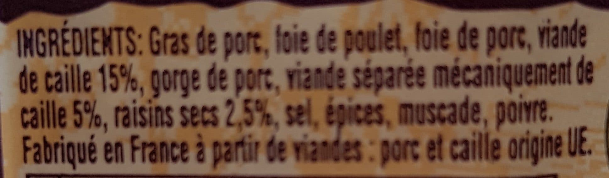 Jean brunet Terrine Caille Raison Brunet packshot