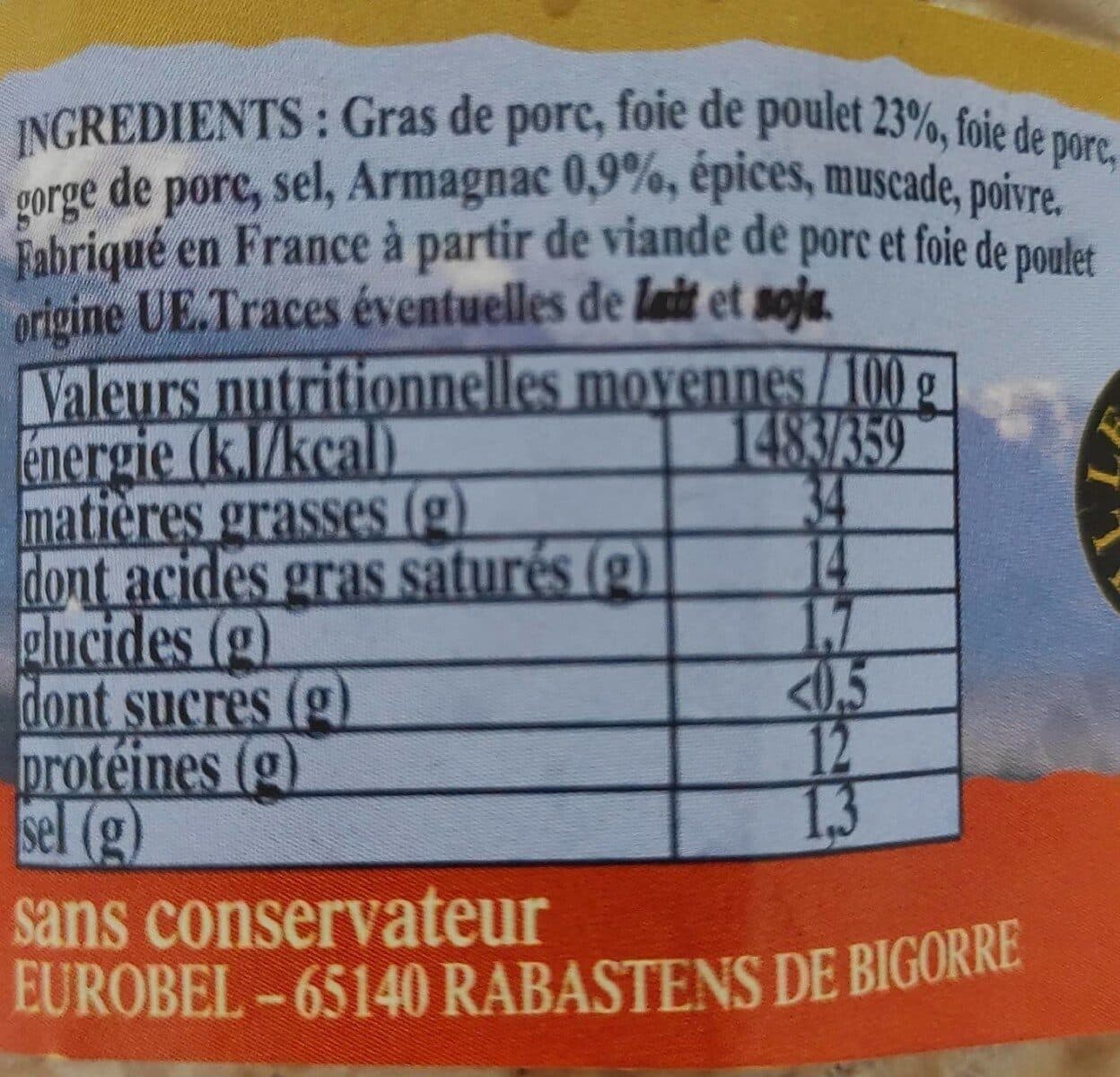Le Gout Du Terroir Confit de foie de volaille à l'armagnac packshot