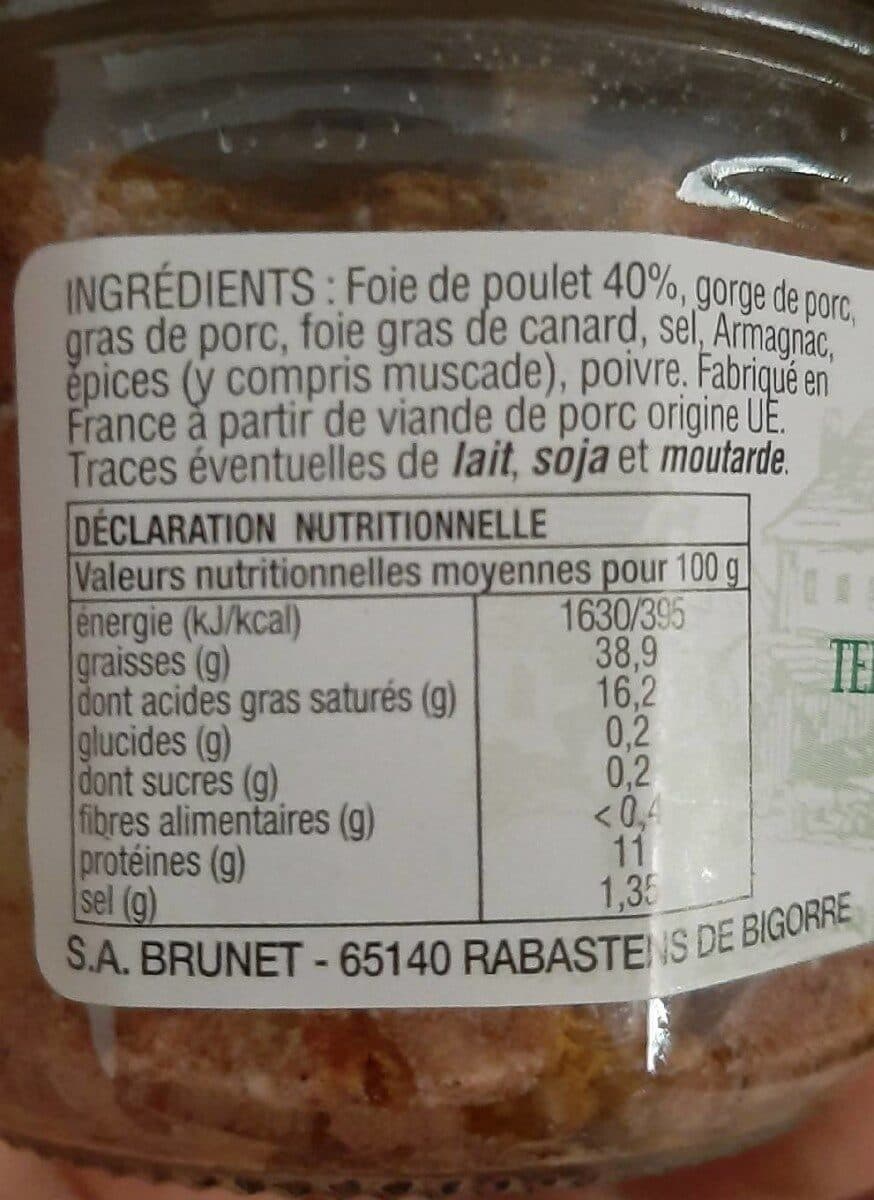 Jean Brunet Terrine du Val d'Adour à l'ancienne packshot