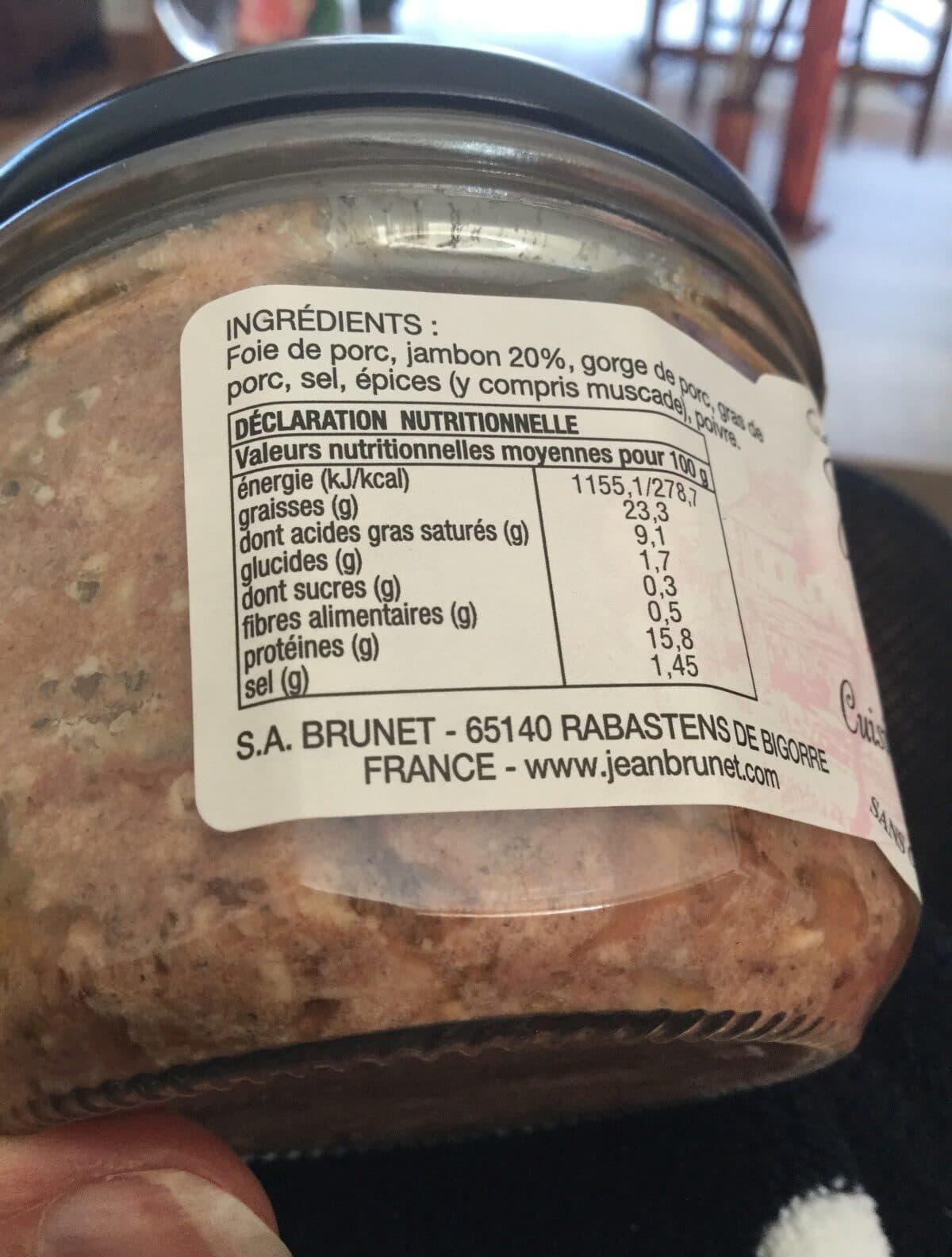 Jean Brunet Pate de jambon packshot