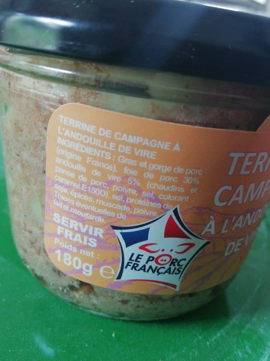 Open Food Facts Terrine de campagne à l'andouille de vire packshot
