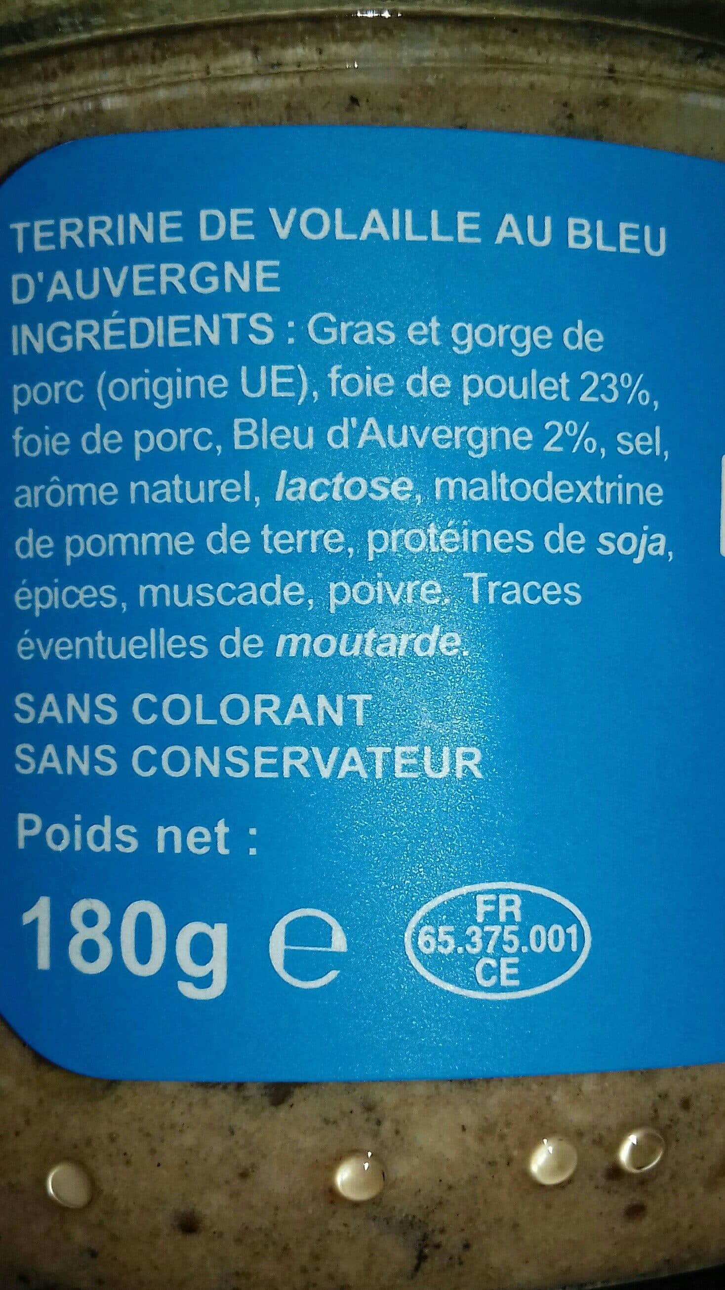 Sa Brunet Terrine volaille au bleu d'Auvergne packshot