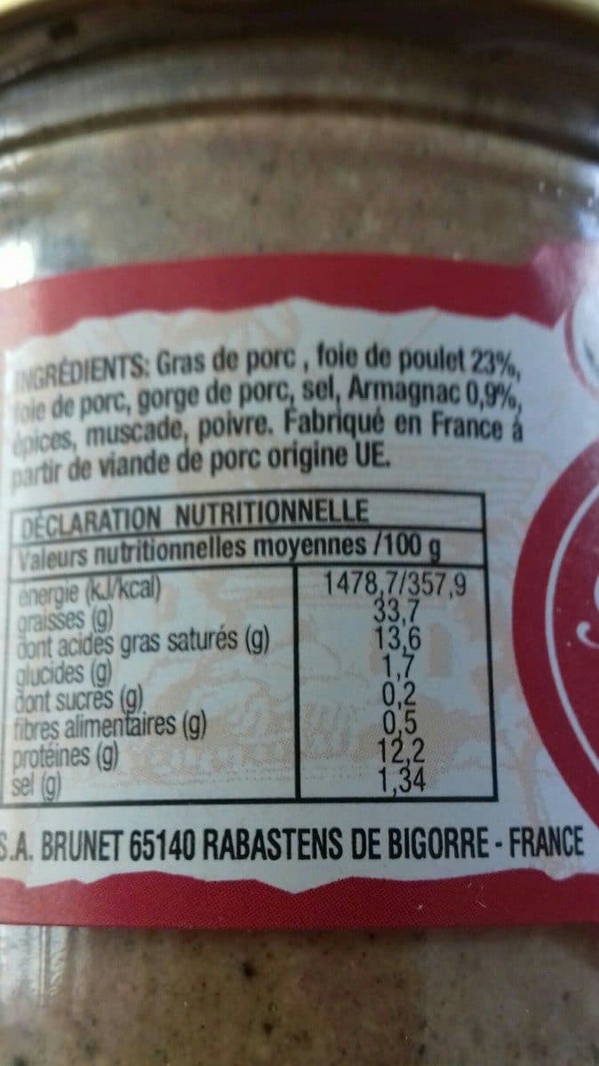 Jean Brunet Confit de foies de volaille packshot