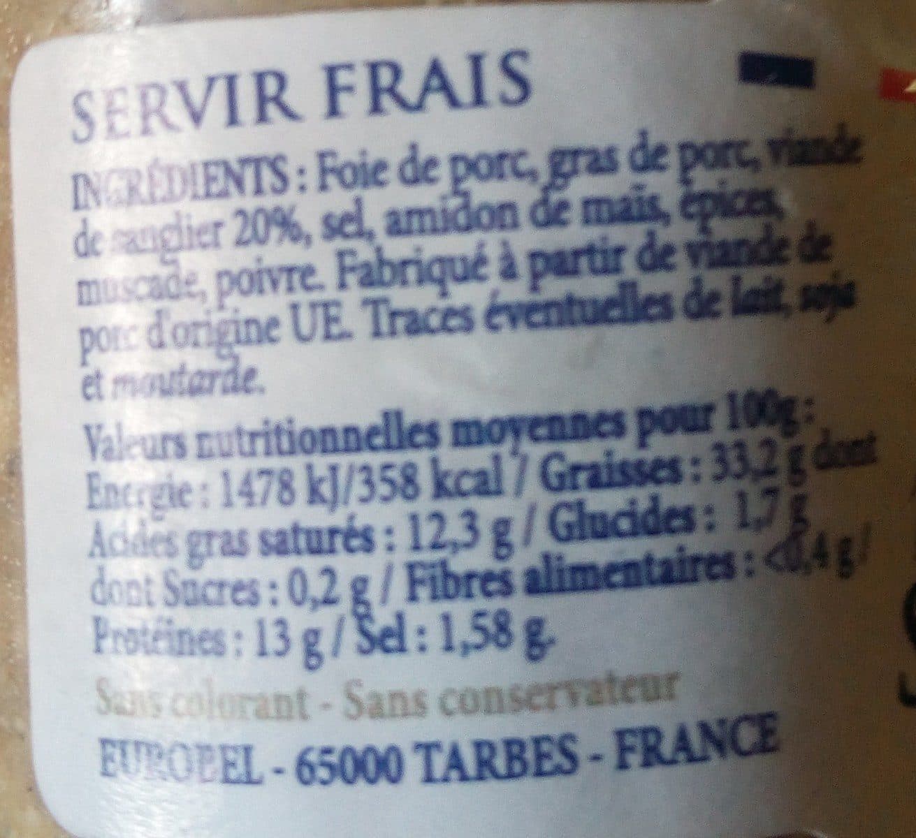 Belesa Terrine de sanglier packshot