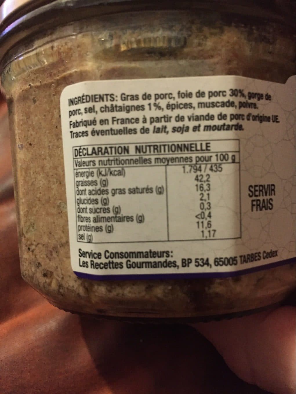 Les Recettes Gourmandes Terrine de campagne chataigne packshot