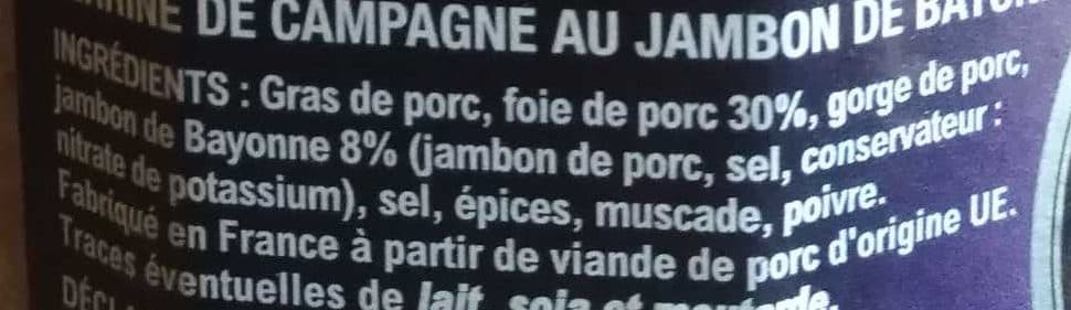 Lou May Terrine de Campagne au Jambon de Bayonne packshot