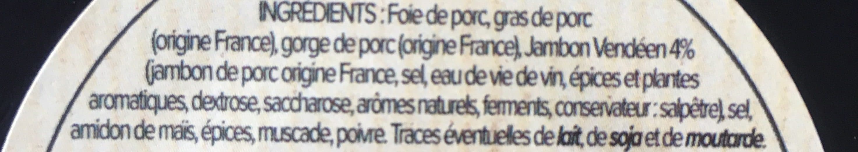 Terrine Terrine de porc au jambon vendéen packshot