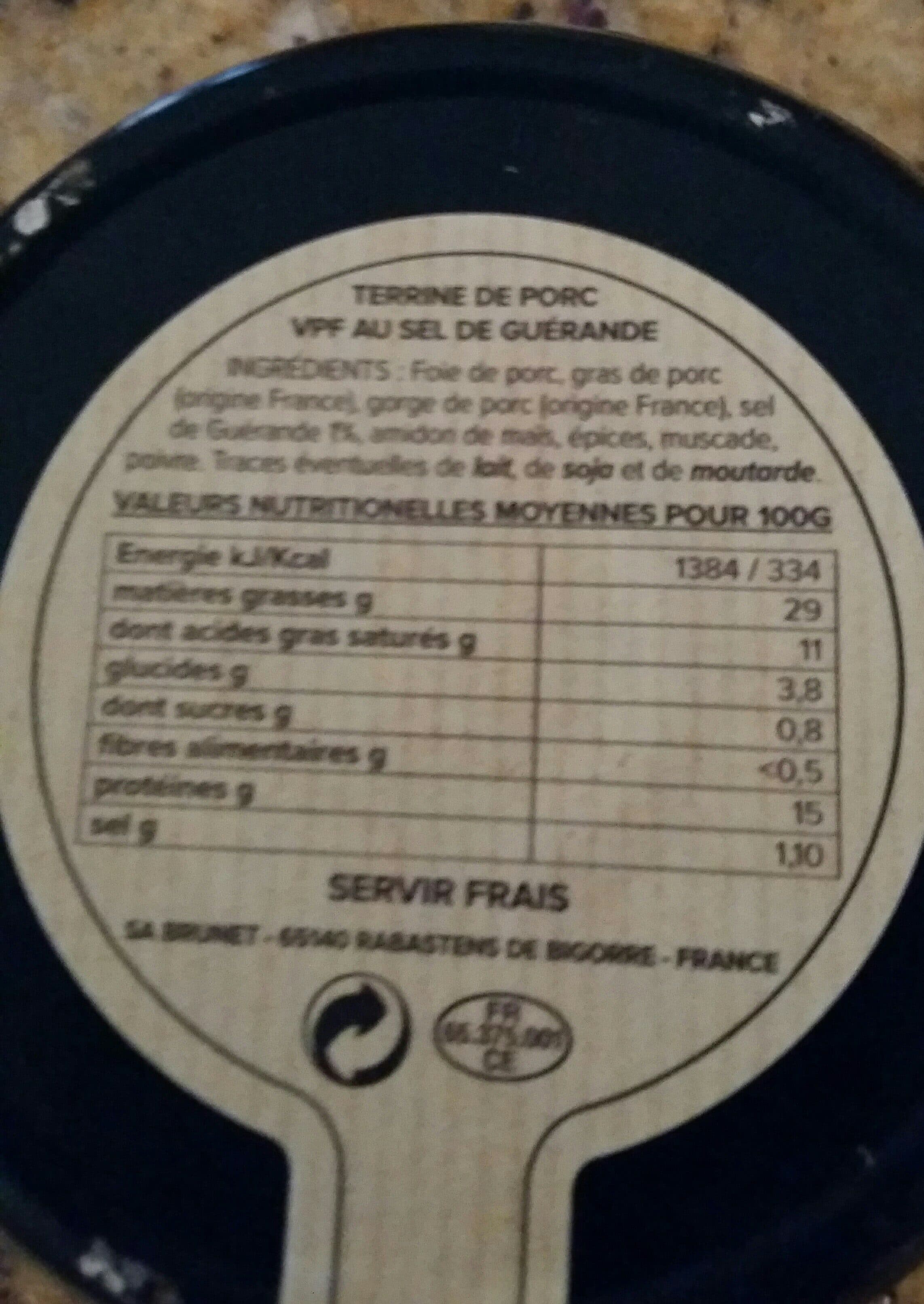 Le Porc Francais Terrine de porc au sel de guerlande packshot