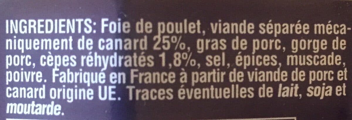 Jean Brunet Paté aux cepes packshot