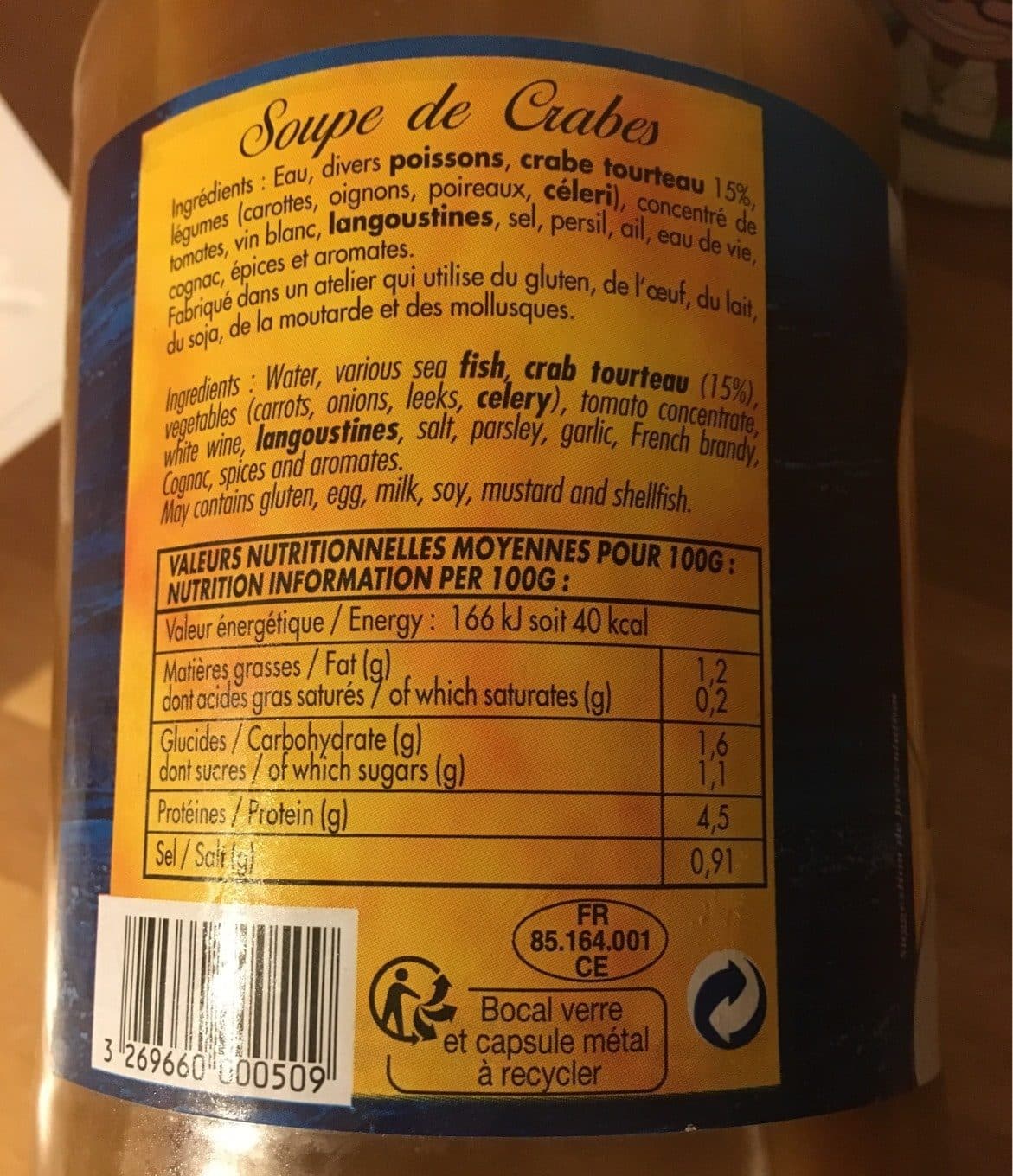 Gastromer Soupe de crabes packshot